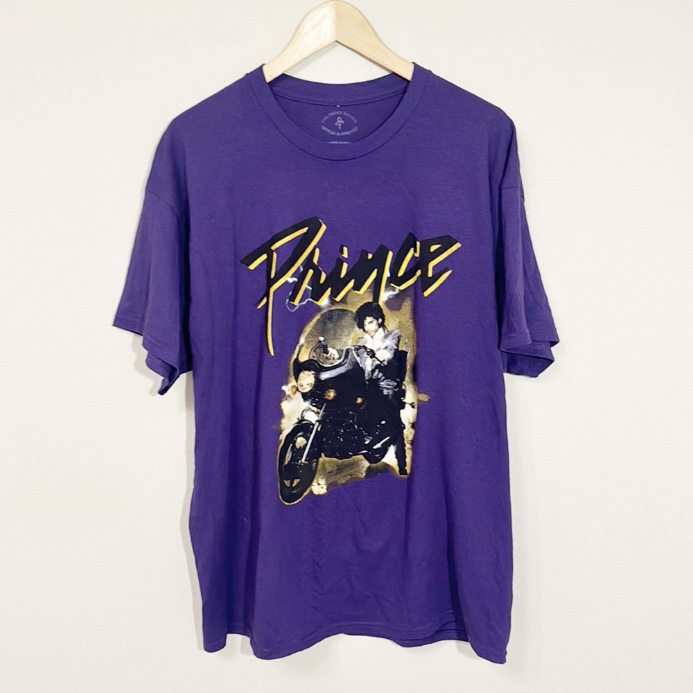 PRINCE Purple Rain Motorcycle Tshirt Short Sleeved Size XL EUC